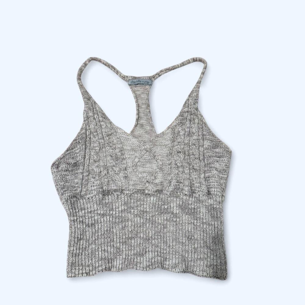 Charlotte russe cable knit crop